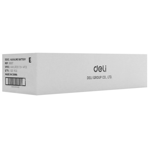 Батарейки DELI Alkaline, LR03, 1.5V, AAA, 4 шт/упак