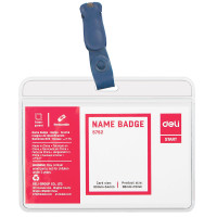 Бейдж DELI горизонтальный 98x73 мм (90x54 мм)