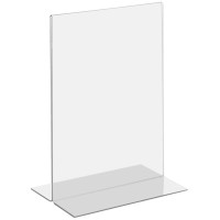 Бейдж настольный OfficeSpace, А4 210х297, двухсторонний вертикальный, прозрачный 