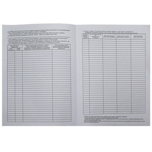 Бланк "Личный листок по учету кадров" А4, 1 слой, 1 лист