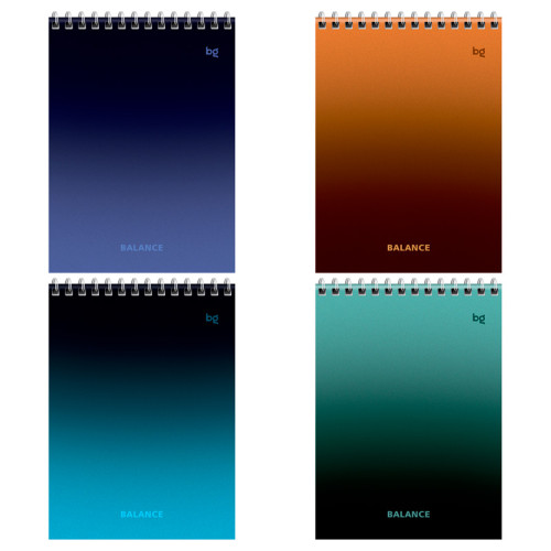 Блокнот  BG "Моноколор. Баланс" на спирали, А5, 40 листов в клетку