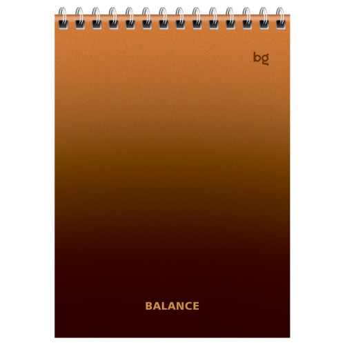 Блокнот  BG "Моноколор. Баланс" на спирали, А5, 40 листов в клетку