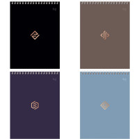 Блокнот  BG "Моноколор. Классика" на спирали, А5, 40 листов в клетку