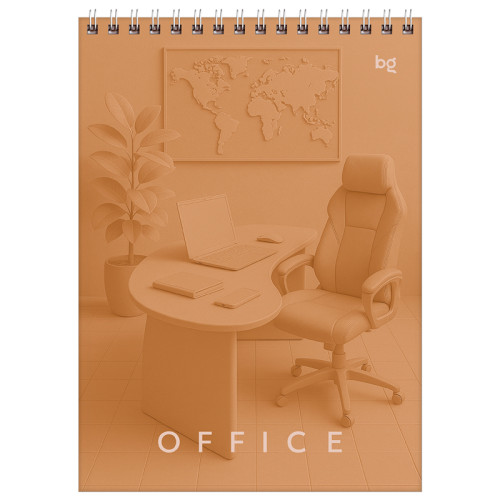 Блокнот  BG "Моноколор. Офис" на спирали, А5, 60 листов в клетку