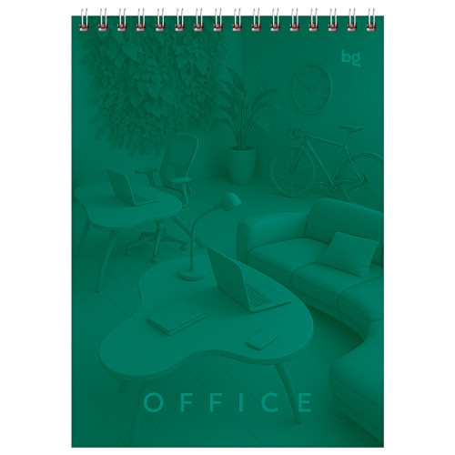 Блокнот  BG "Моноколор. Офис" на спирали, А5, 60 листов в клетку