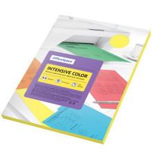 Бумага цветная OfficeSpace Intensive, А4, 80 г/кв.м., 100 л., желтая