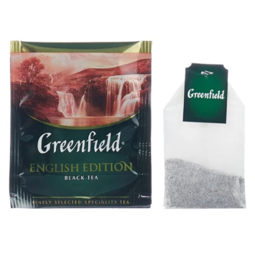 Чай Greenfield English Edition черный цейлонский, 100 пакетиков