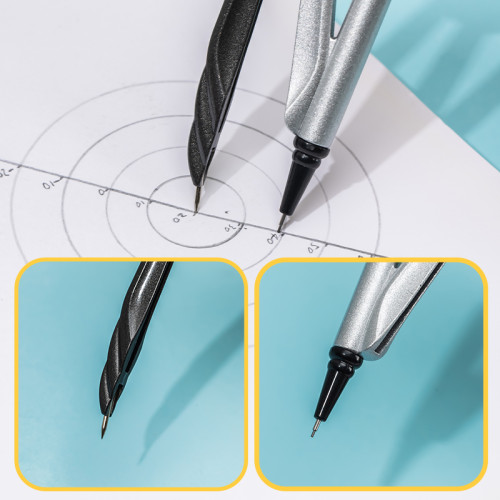 Циркуль Deli "Orbit" G203, 2 предмета, пластиковый футляр, ассорти