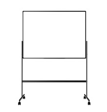 Доска магнитно-маркерная DELI 90 х 120 см, двухсторонняя ,подставка 4 колеса