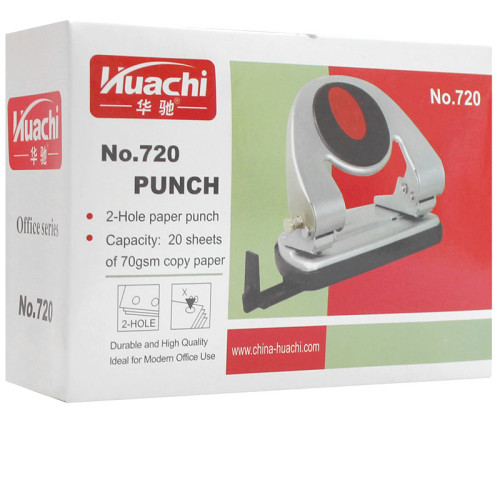 Дырокол BASY "7720", до 20 листов, металлический корпус