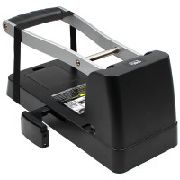 Дырокол DELI "E0150", до 150 листов, металлический корпус, черный