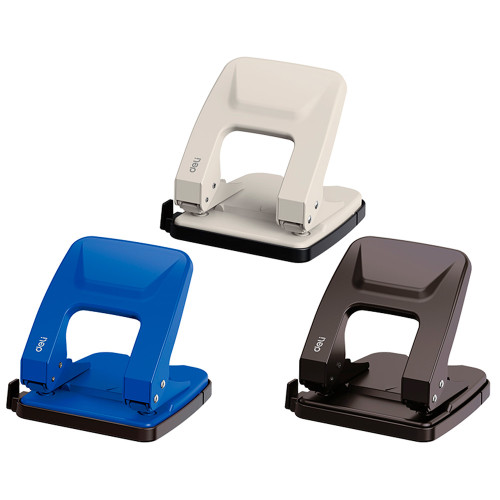 Дырокол DELI "EM35", до 35 листов, металлический корпус