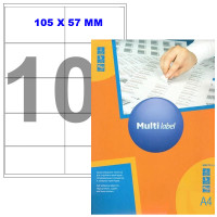 Этикетки самоклеящиеся Multilabel, А4, 105 х 57 мм., 10 шт/лист, 100 л.