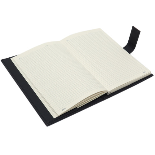 Ежедневник недатированный Deli А5, 240 страниц, 80 г/кв.м., в клетку, черный