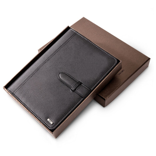 Ежедневник недатированный Deli А5, 240 страниц, на кольцах, кожзам,  черный