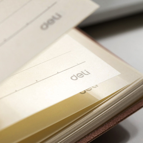 Ежедневник недатированный Deli А5, 96 страниц, 80 г/кв.м., серый 