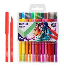 Фломастеры i Select, 24 цвета, PVC упаковка, европодвес