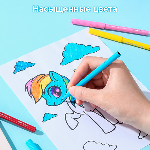 Фломастеры i Select, 24 цвета, PVC упаковка, европодвес