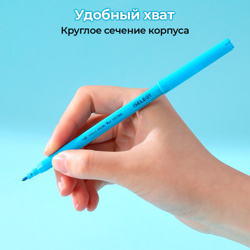 Фломастеры i Select, 24 цвета, PVC упаковка, европодвес