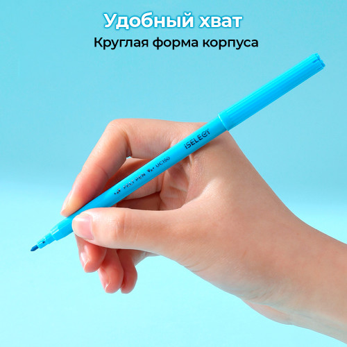 Фломастеры i Select, 24 цвета, PVC упаковка, европодвес