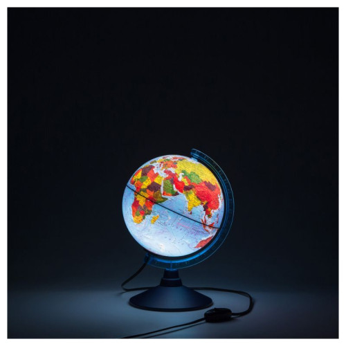 Глобус физико-политический Globen, 21 см, c подсветкой  на круглой подставке