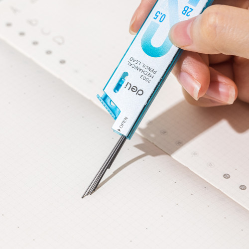 Грифели DELI для механических карандашей, 0,5 мм, 2В