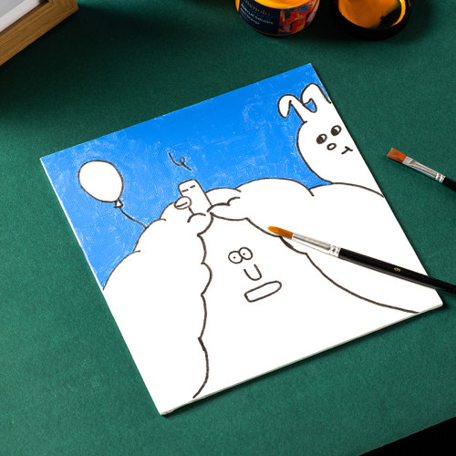 Холст акварельный на картоне DELI "Finenolo", 20х20 см, хлопок