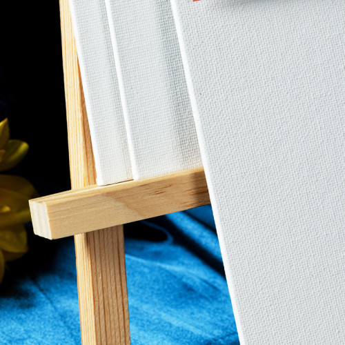 Холст на картоне DELI "Finenolo", 20х20 см, 280 г/м2, среднее зерно, хлопок