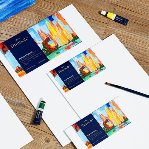 Холст на картоне DELI "Finenolo", 30х40 см, 280 г/м2, среднее зерно, хлопок