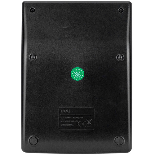 Калькулятор настольный DELI "1519A" 12 разрядный, 144х103х25 мм, черный