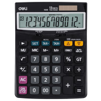 Калькулятор настольный DELI "1631" 12 разрядный, 193х148х32 мм, черный
