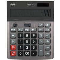 Калькулятор настольный DELI "1654" 12 разрядный, 190х147х38 мм, серый