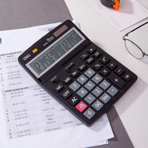 Калькулятор настольный DELI "39259" 16 разрядный, 195х148х45 мм черный