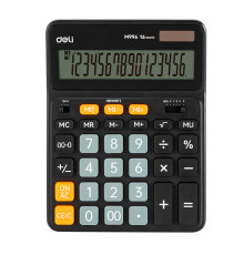 Калькулятор настольный DELI "EM996" 16 разрядный, 206.3х155.8х33.7 мм, черный