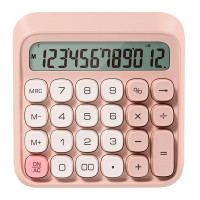 Калькулятор настольный DELI "М36" 12 разрядный, 130х133х27 мм, розовый