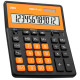Калькулятор настольный DELI "М888" 12 разрядный, 202х159х31 мм, черный/оранжевый
