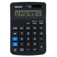 Калькулятор настольный i Select "М71" 12 разрядный, 152х103х30,9 мм, черный