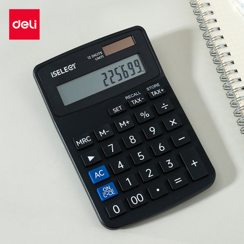 Калькулятор настольный i Select "М71" 12 разрядный, 152х103х30,9 мм, черный