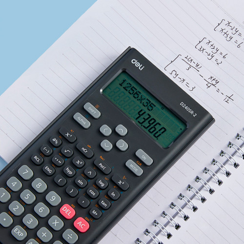 Калькулятор научный DELI D-240SR-2, 10+2 разрядов, 240 функций, 162х82х19 мм,темно серый