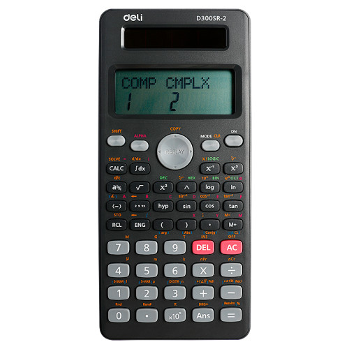 Калькулятор научный DELI D300SR-2, 10+2 разрядов, 300 функций, 172,6х82,7х17,6 мм, темно-серый