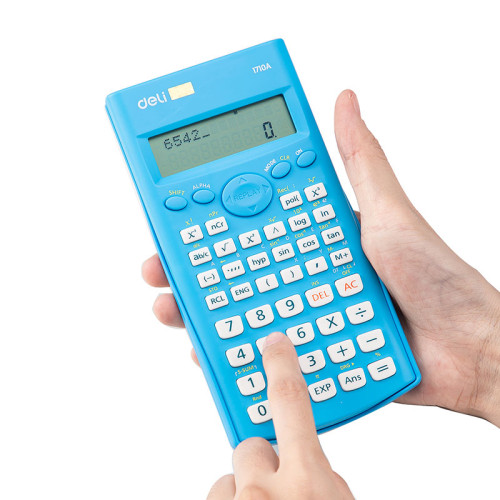 Калькулятор научный DELI "1710", 10+2 разряда, 240 функций, 165х88х23 мм, синий