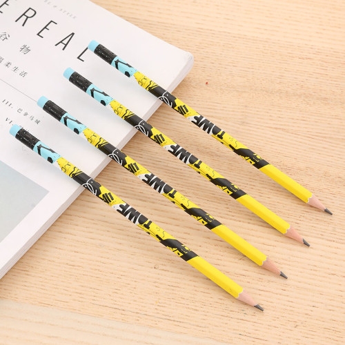 Карандаш DELI "Arti Graff", 2В, шестигранный корпус, дерево, с ластиком, ассорти