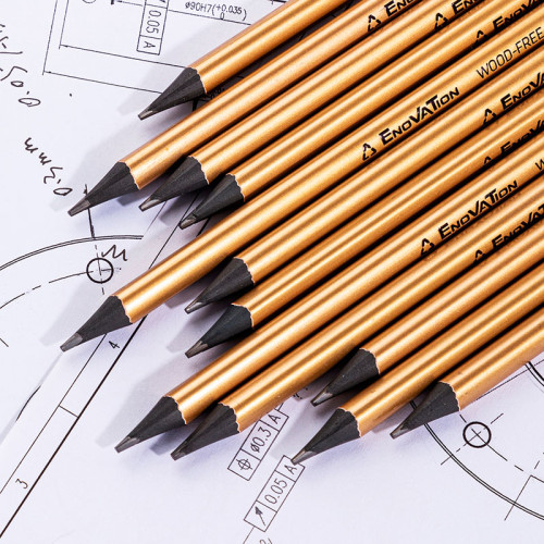 Карандаш DELI "EnoVation", НВ, трехгранный корпус, пластик, с ластиком, ассорти