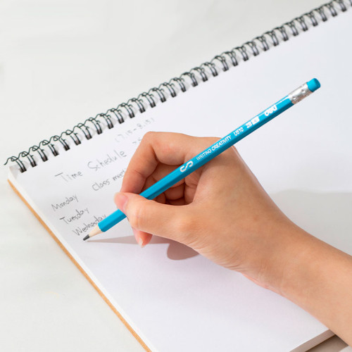 Карандаш DELI "Scribe" , 2В, шестигранный корпус, дерево, с ластиком, ассорти