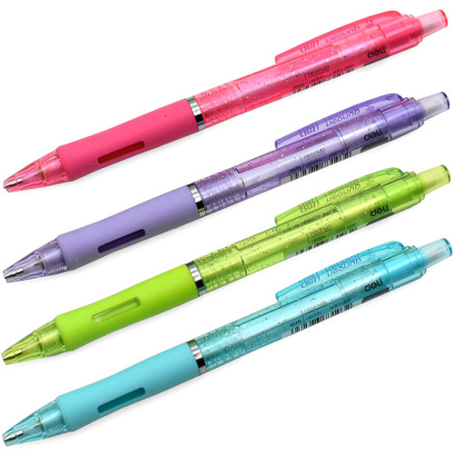 Карандаш механический DELI "Neonup", 0,5 мм, круглый корпус с ластиком, ассорти