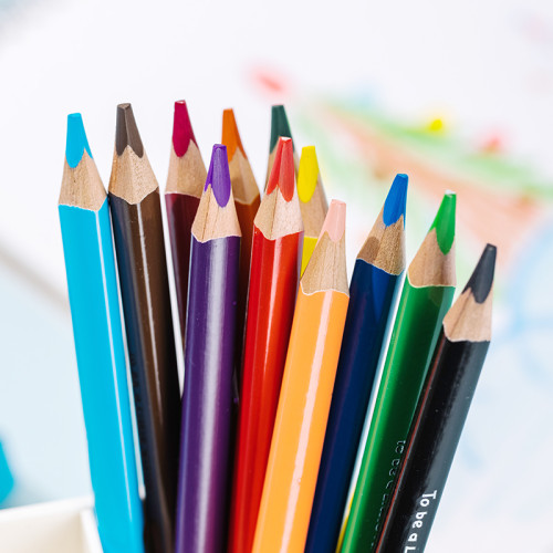 Карандаши цветные Deli "Color Kids", 12 цветов, утолщенные, дерево, картон