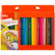 Карандаши цветные Deli "ColoRun", 24 цвета, дерево, картон