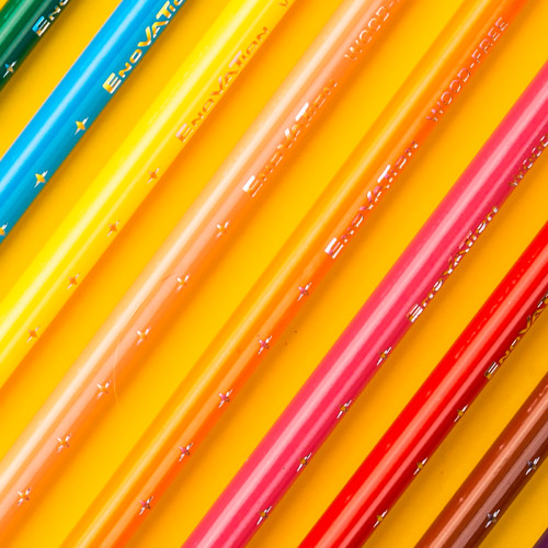 Карандаши цветные Deli "Enovation", 12 цветов, PS, картон