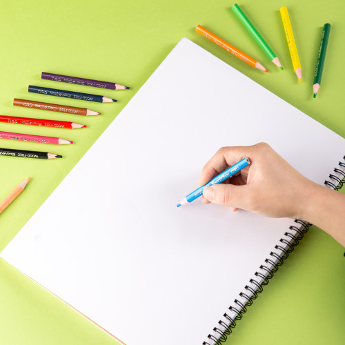 Карандаши цветные Deli "Enovation", короткие, 12 цвета, PS, картон