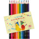 Карандаши цветные Deli  "Larva", 12 цветов, картон